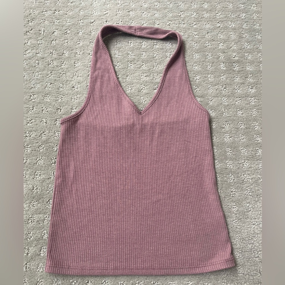 Pink American Eagle Halter Crop Top